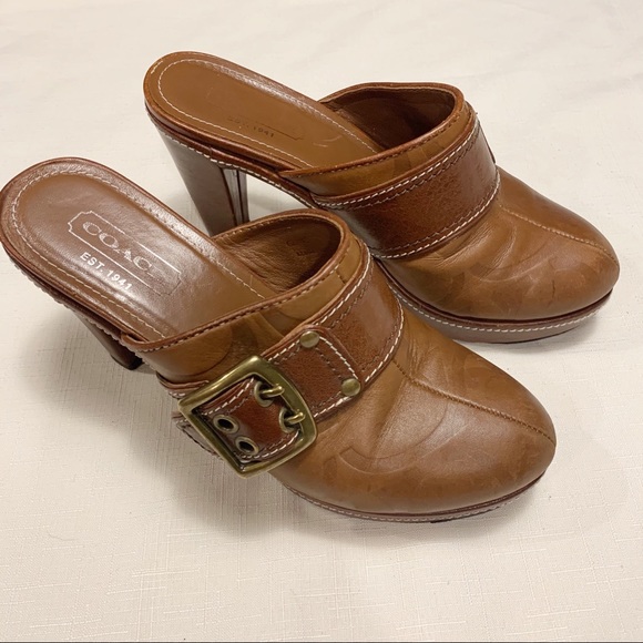 Coach Shoes - COACH Candace leather mules clogs